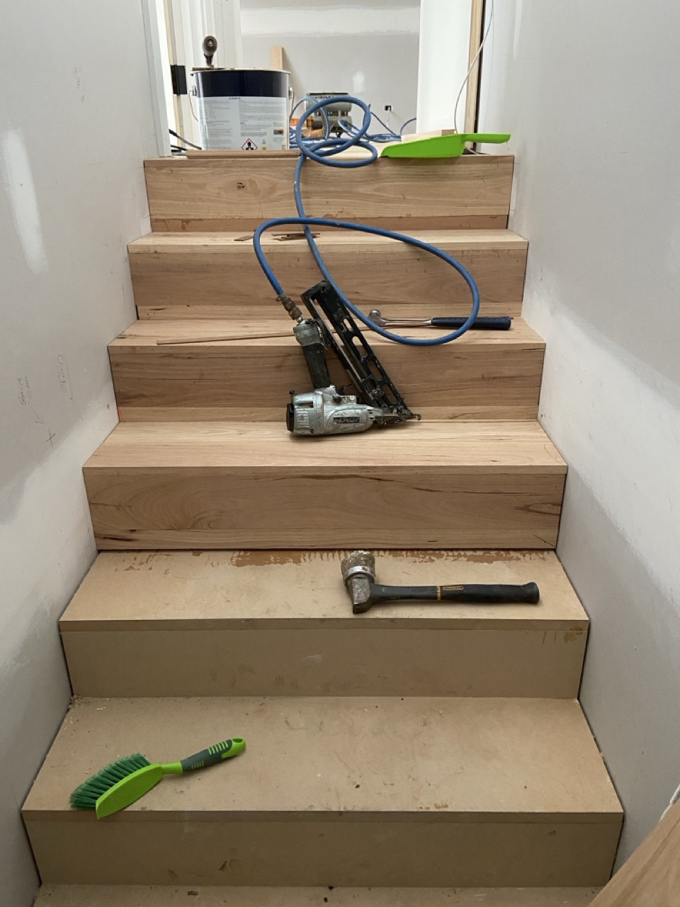 New internal timber stairs under construction