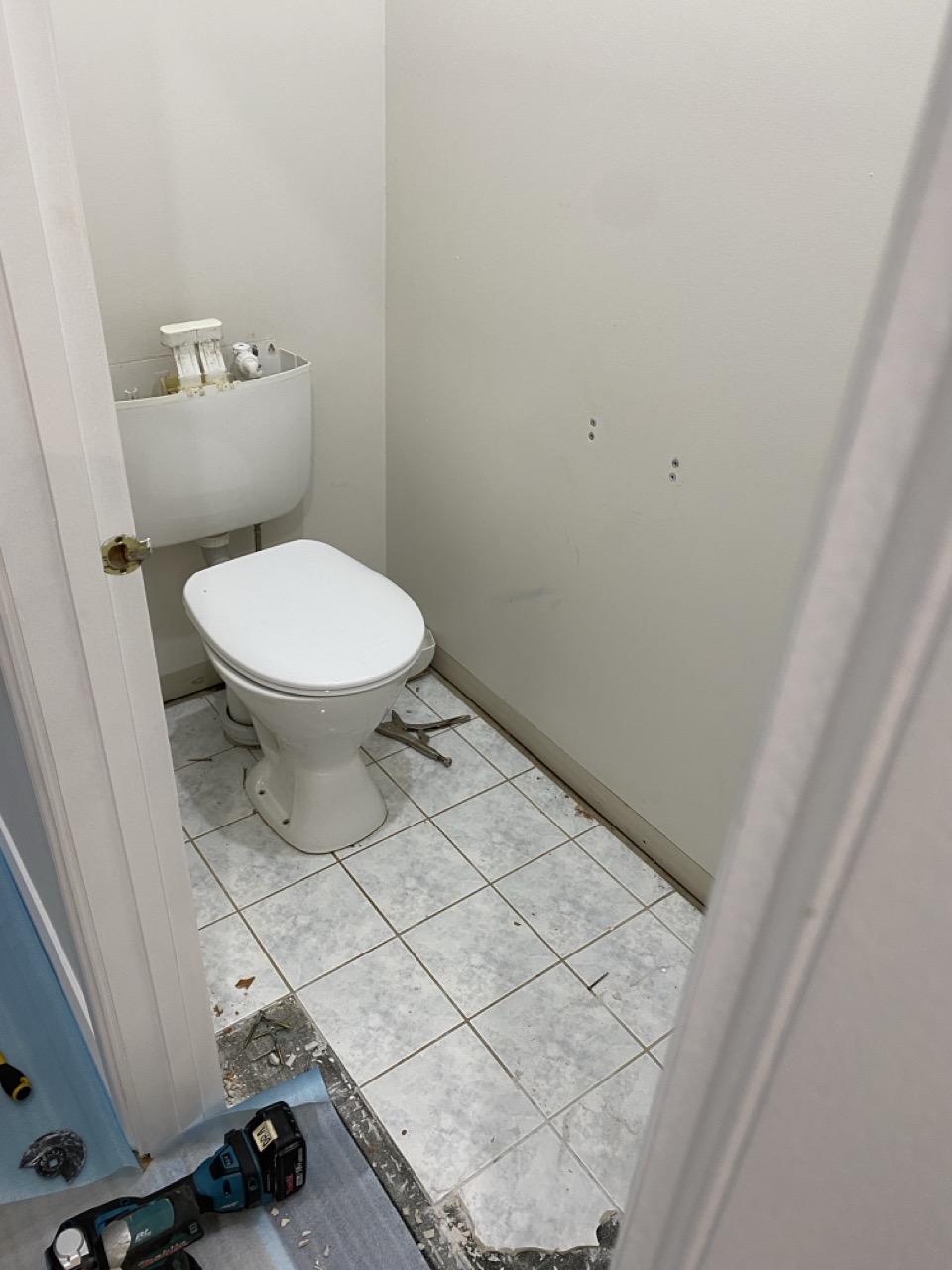 Toilet room before renovation